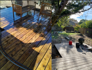 Deck Cleaning and refinishing before after Eugene Springfield OR